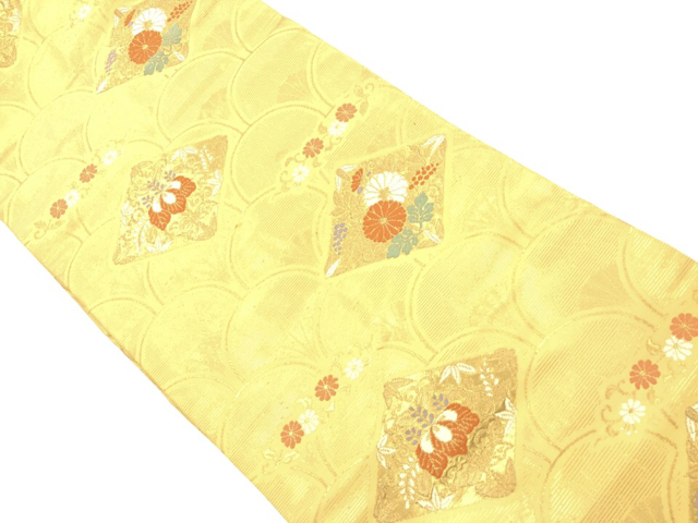 JAPANESE KIMONO / VINTAGE NAGOYA OBI / WOVEN PAULOWNIA & KIKU